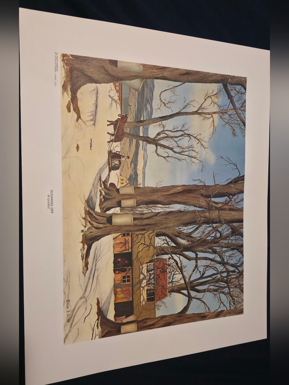 4/$97 Deal! Vintage Art Sugaring Off In Quebec